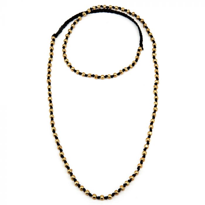 COLLANA MACRAME' SFERE
