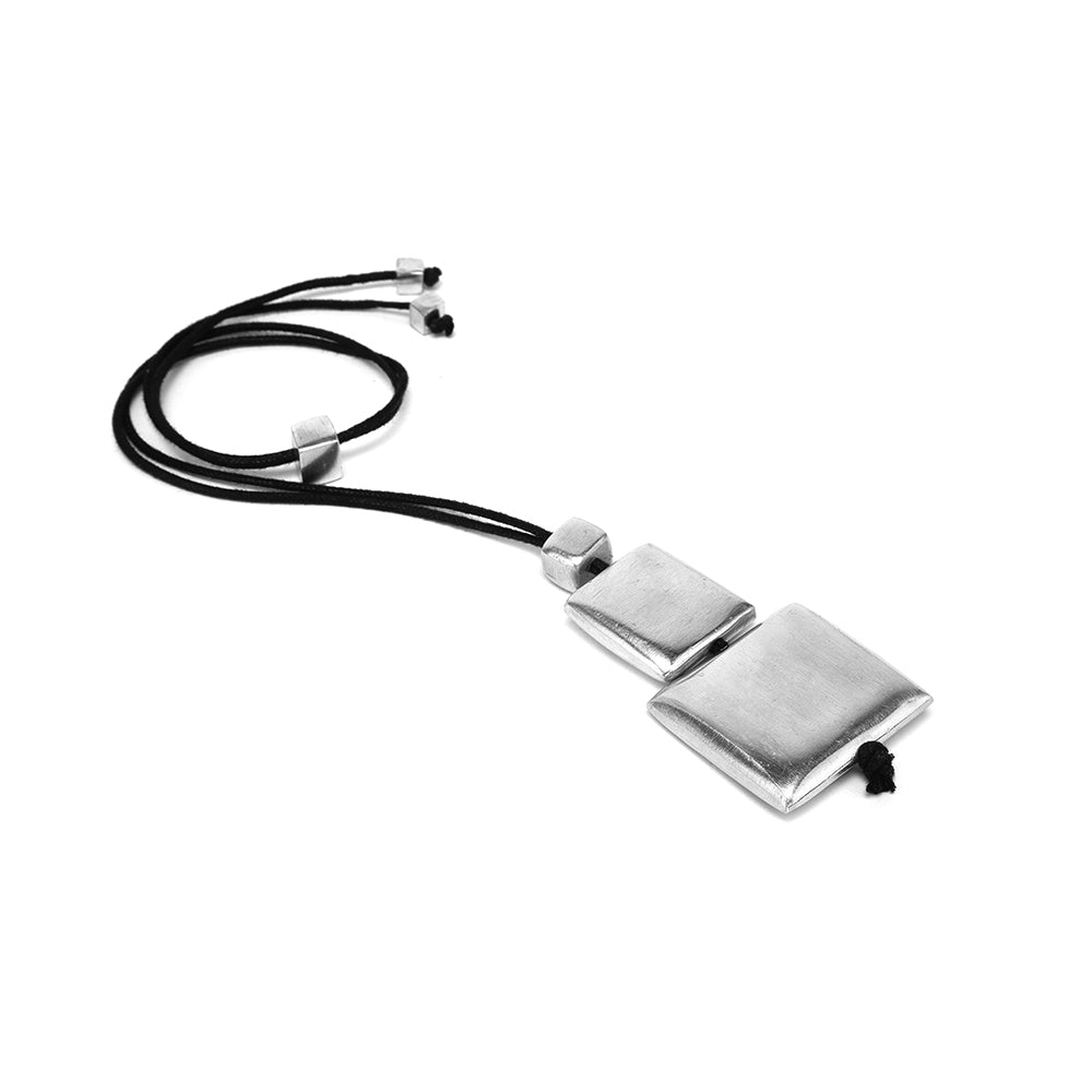 PENDENTE 2 CARRE BOMBE PLATTE