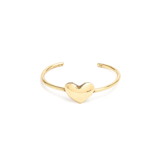 BRACCIALE APERTO CUORE BOMBATO
