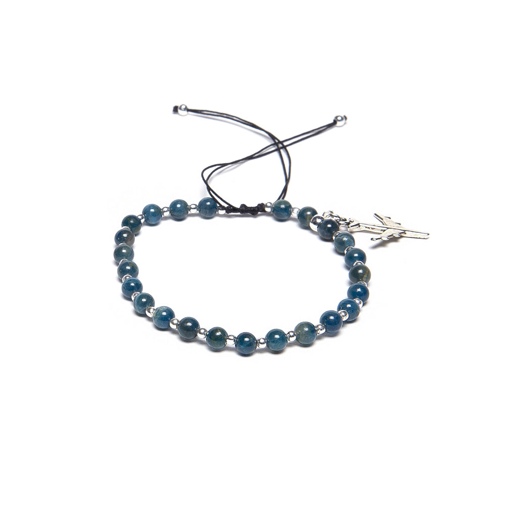 BRACCIALE REGOLABILE PIETRE BLU MEDIE AEREO