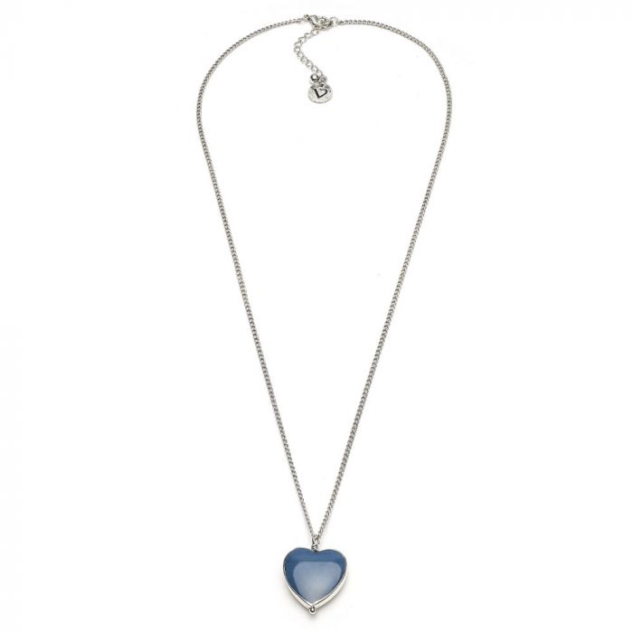 PENDENTE CUORE GRANDE DENIM