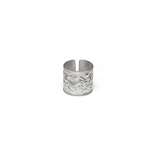 ANELLO FASCIA INTARSIO FIORI