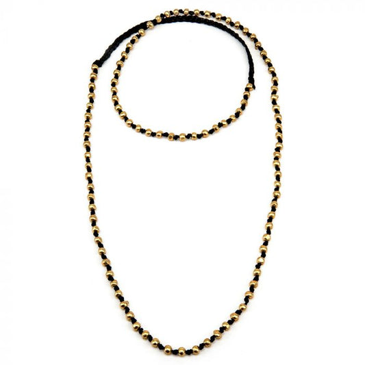 COLLANA MACRAME' SFERE
