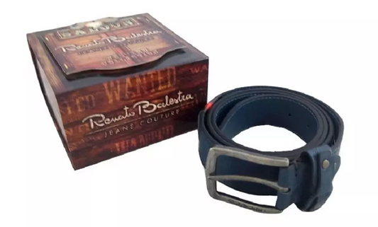 Renato Balestra Saloon Western Collection Cintura in cuoio con box Grigio