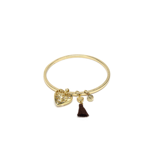 BRACCIALE BANGLE CUORE FORATO