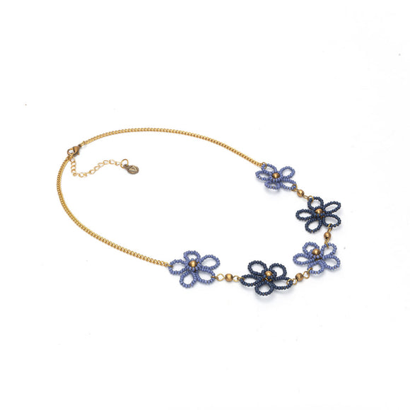 COLLANA 5 FIORI CORTA