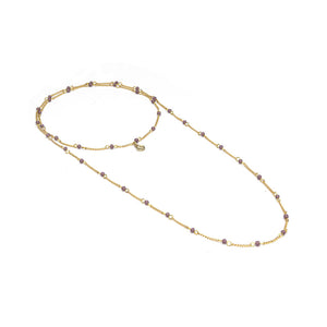 COLLANA CATENA MICRO SFERE ROSA