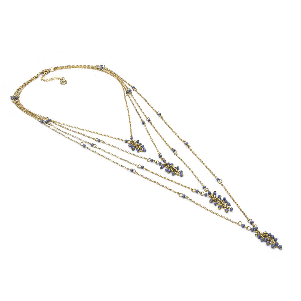 COLLANA 4 CATENE LAVANDA