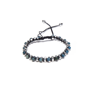 BRACCIALE FILO CROCHET PIETRE BLU PICCOLE