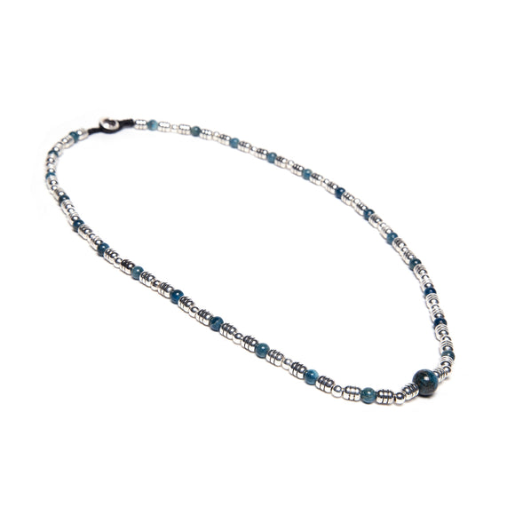 COLLANA CORTA MINI PIETRE BLU