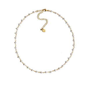 COLLANA MICRO PERLE CORTA GOLD