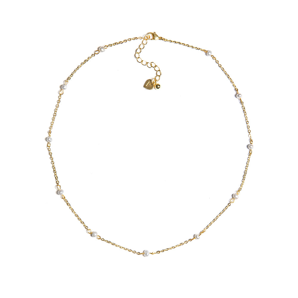 COLLANA 11 MICRO PERLE GOLD