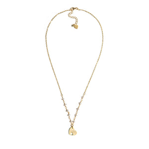 COLLANA PERLE E CUORE BUCATO GOLD