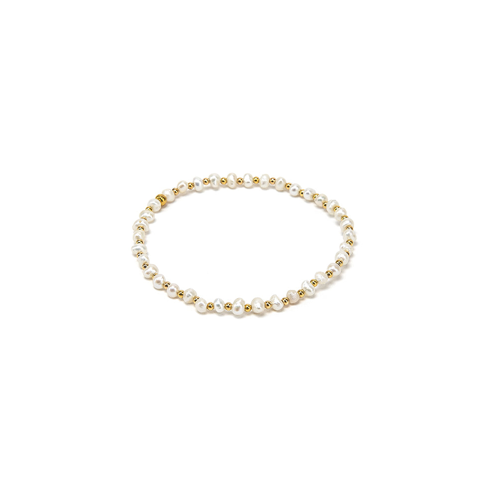 BRACCIALE ELASTICO MICRO PERLE GOLD