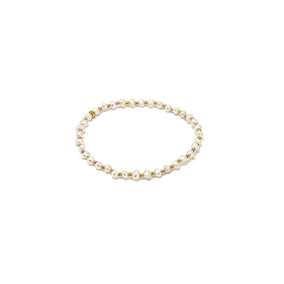 BRACCIALE ELASTICO MICRO PERLE GOLD