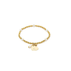 BRACCIALE ELASTICO CUORE BUCATO GOLD