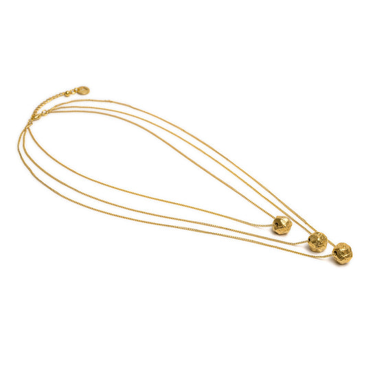 COLLANA TRE SFERE IRREGOLARI