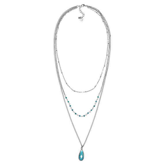 COLLANA 3 CATENE GOCCIA