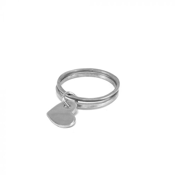 BACCIALE DOPPIO BANGLE CUORE