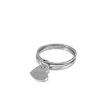 BACCIALE DOPPIO BANGLE CUORE