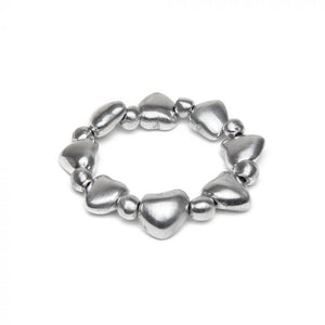 BRACCIALE ELASTICO 8 CUORI/SFERE