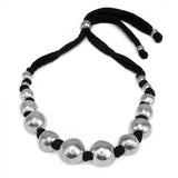 COLLANA 7 CHAINE CARRE NOIRE