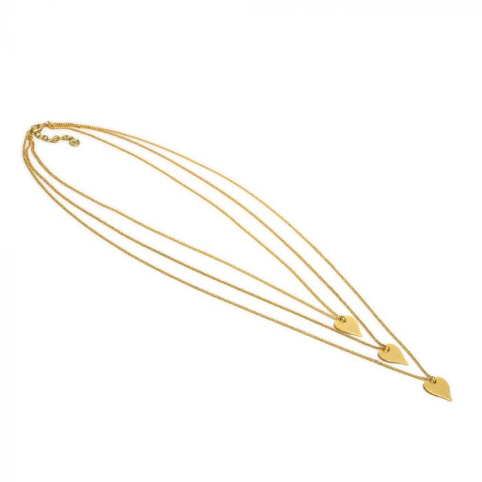 COLLANA 3 CATENINE CUORI