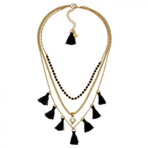 COLLANA 3 CATENE TASSEL