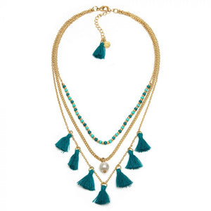 COLLANA 3 CATENE TASSEL