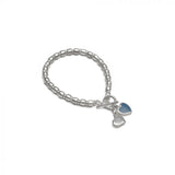 BRACCIALE CATENA T-BAR PENDENTI CUORI