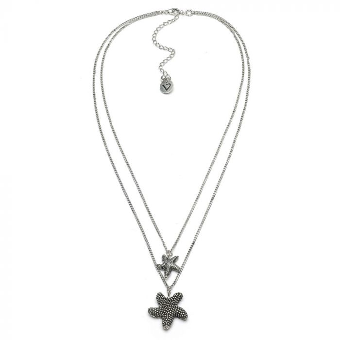 COLLANA 2 CATENE STELLE MARINE